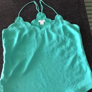 J Crew Green Strappy Top